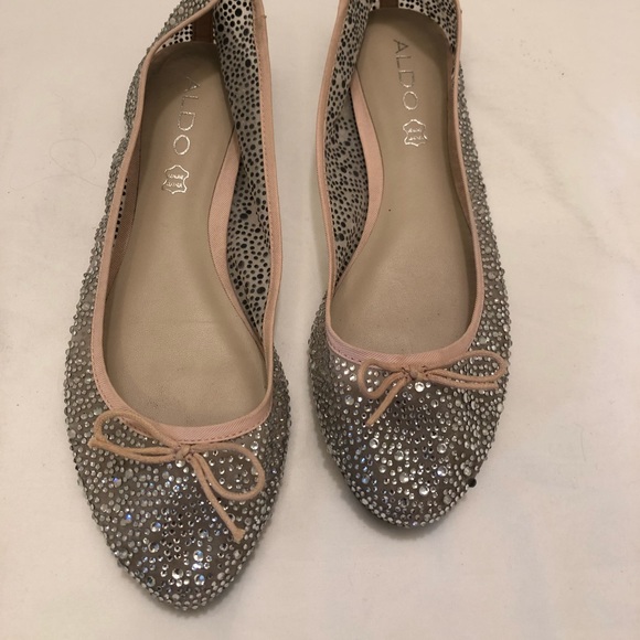 aldo rhinestone flats